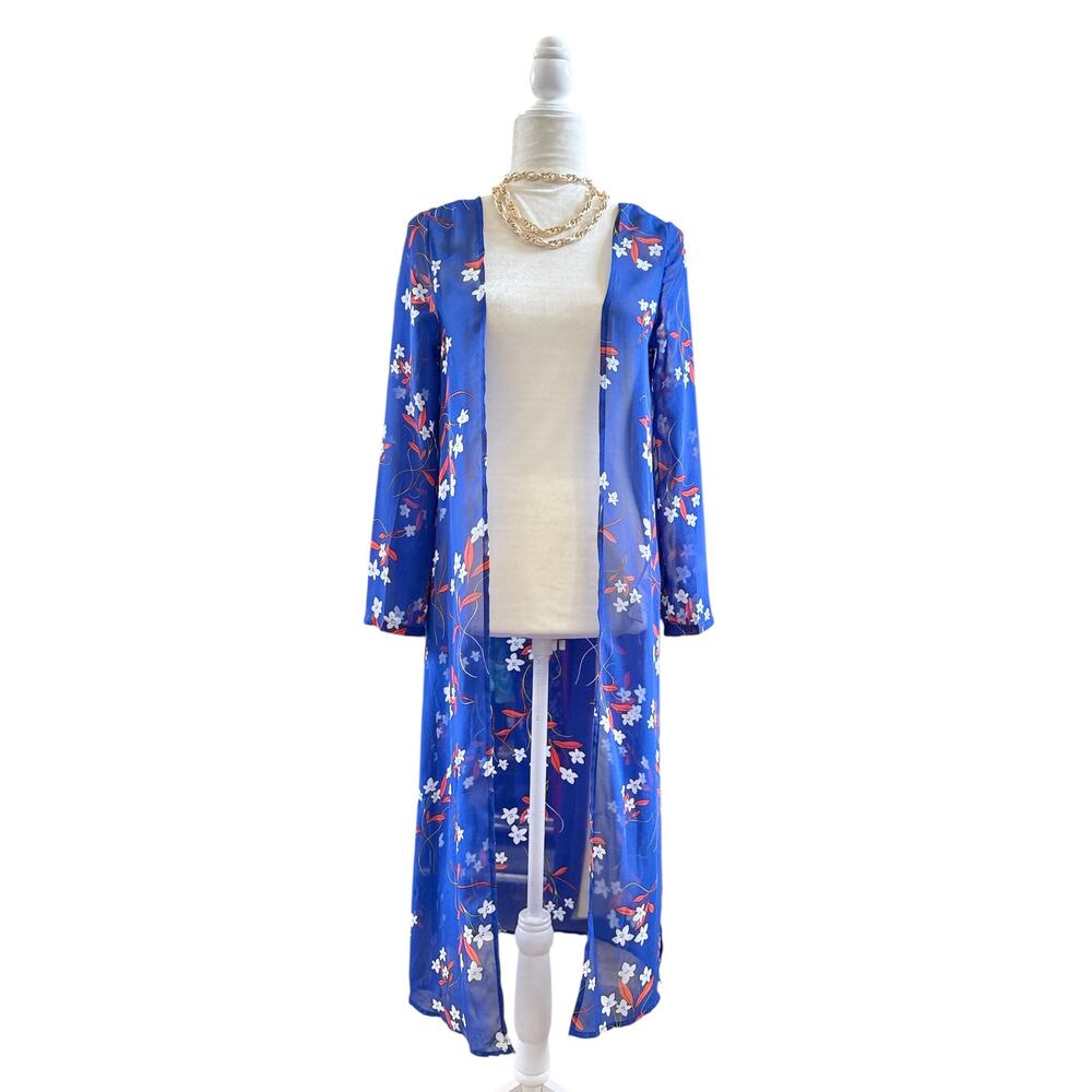 Cotton On Womens Floral Sheer Kimono Duster Size XS